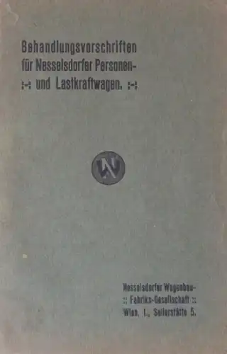 Nesseldorfer Personen- und Lastkraftwagen 1912 Betriebsanleitung (2544)