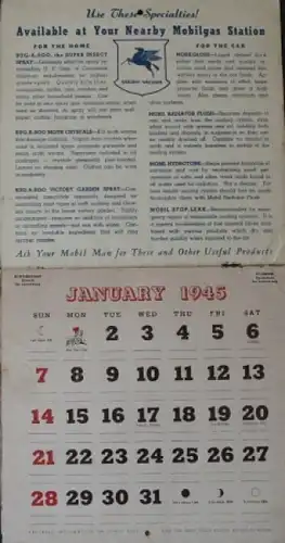 Mobiloil Jahreskalender 1945 "Apache Tires" Rolf Armstrong (2586)