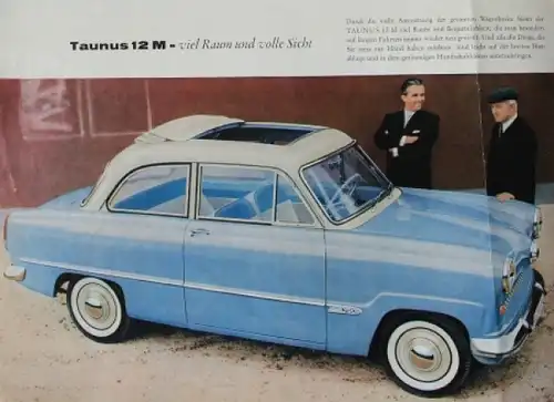 Ford Taunus 12 M Modellprogramm 1953 Automobilprospekt (2597)