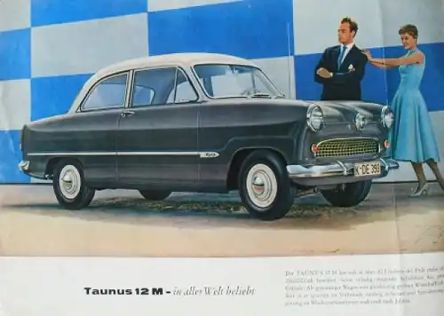 Ford Taunus 12 M Modellprogramm 1953 Automobilprospekt (2597)