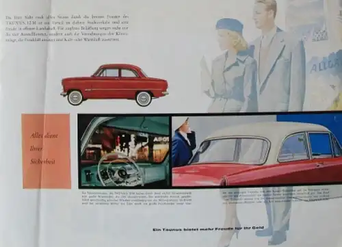 Ford Taunus 12 M Modellprogramm 1953 Automobilprospekt (2597)