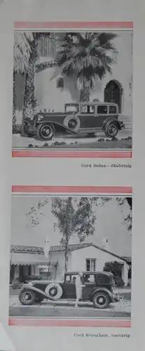 Auburn Cord Modellprogramm 1929 Automobilprospekt (2608)
