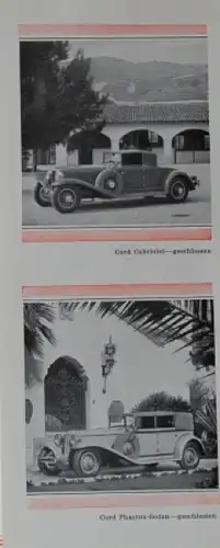 Auburn Cord Modellprogramm 1929 Automobilprospekt (2608)