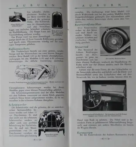 Auburn Personenkraftwagen Modellprogramm 1929 "Was unser Name bedeutet" Automobilprospekt (2610)
