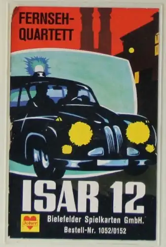 Bielefelder Spielkarten "Isar 12"  Fernseh-Quartett 1962 Kartenspiel (2624)