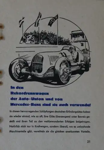 Vereinigte Kugellagerfabriken SKF "Gute Fahrt" Imagebrochure 1934 Zubehörprospekt  (2751)