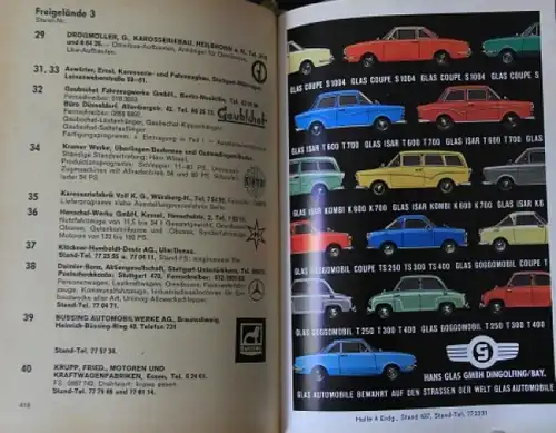"Internationale Automobil und Motorradausstellung" Automobil-Ausstellungskatalog 1961 (2780)