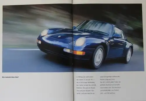 Porsche 911 Modellprogramm 1995 "Die Idee 911" Automobilprospekt (2792)