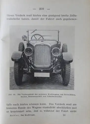 Hessler "Der Kraftwagen seine Bedienung und Pflege" Fahrzeugtechnik 1927 (2826)