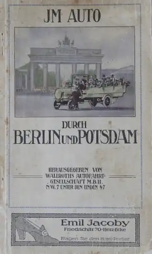 Wallroth "Im Auto durch Berlin" Reiseführer Berlin 1912 (2846)