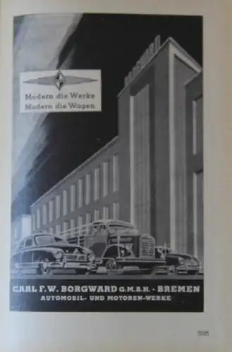 "Das organische Automobil" Internationales Automobil-Jahrbuch 1952 (2871)