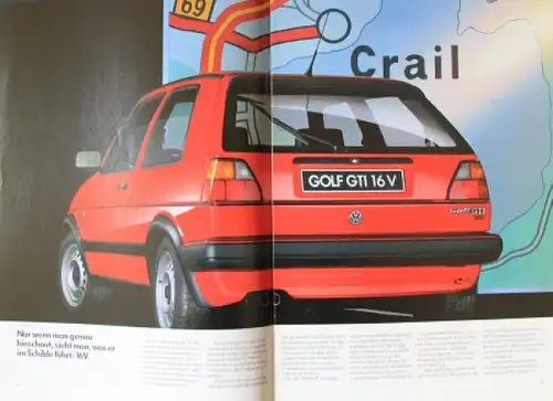 Volkswagen Golf GTI 16V Modellprogramm 1989 Automobilprospekt (3556)