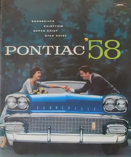 Pontiac Catalina Modellprogramm 1958 Automobilprospekt (3955)