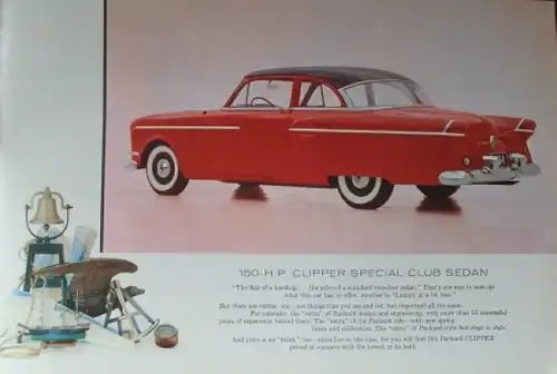 Packard Clipper Modellprogramm 1954 Automobilprospekt (3984)