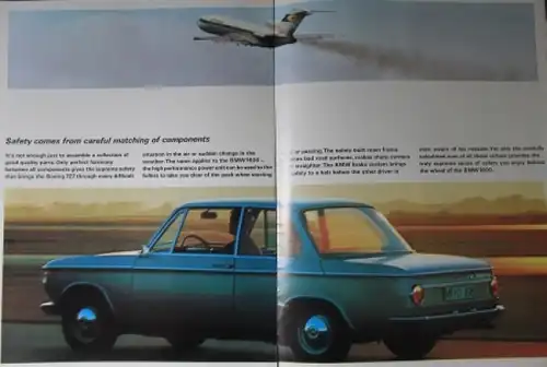 BMW 1600 Modellprogramm 1967 Automobilprospekt (4001)