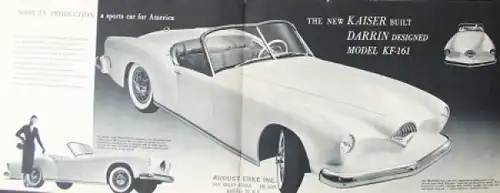 Kaiser Darrin Modellprogramm 1953 Automobilprospekt (4021)
