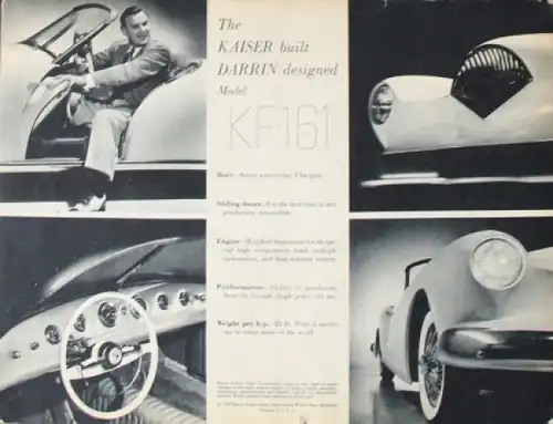 Kaiser Darrin Modellprogramm 1953 Automobilprospekt (4021)