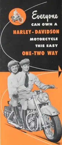 Harley-Davidson Modellprogramm 1938 "Everyone can own a Harley" Motorradprospekt (4029)