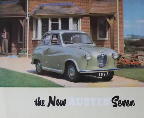 Austin Seven Modellprogramm 1950 "The new Austin Seven" Automobilprospekt (4034)