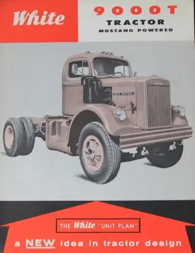 White 9000 T Tractor Unit Plan Modellprogramm 1959 Lastwagenprospekt (4056)