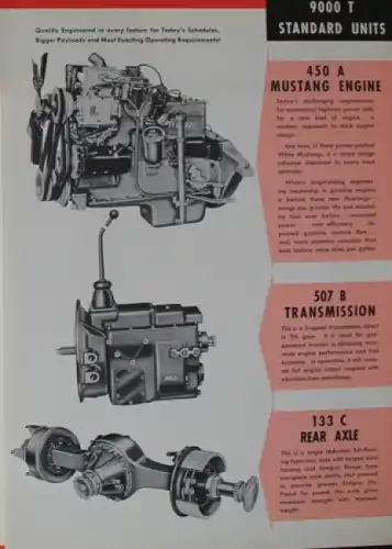 White 9000 T Tractor Unit Plan Modellprogramm 1959 Lastwagenprospekt (4056)