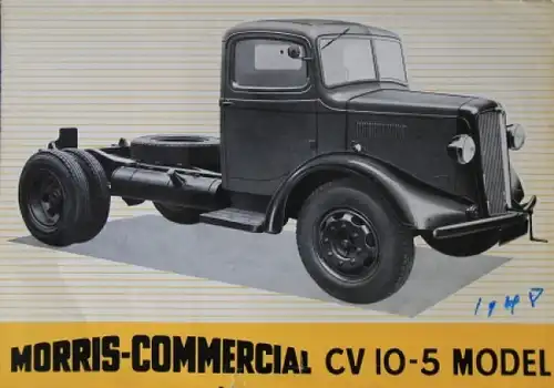 Austin Morris Commercial CV 10-5 Modellprogramm 1948 Lastwagenprospekt (4058)