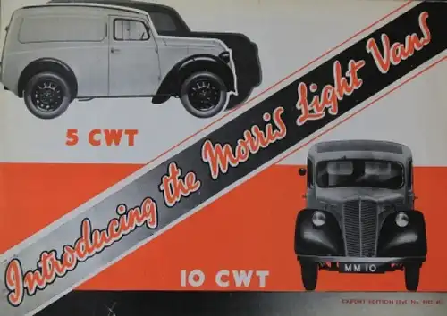 Austin 5 CWT/10 CWT Light Vans Modellprogramm 1946 Lastwagenprospekt (4070)