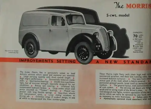 Austin 5 CWT/10 CWT Light Vans Modellprogramm 1946 Lastwagenprospekt (4070)