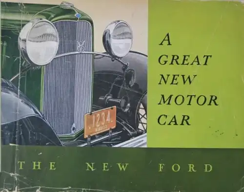 Ford V8 Modellprogramm 1933 "A great new motor car" Automobilprospekt (4085)