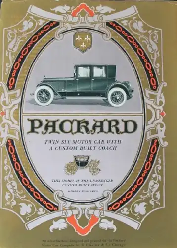 Packard Twin Six Sedan Modellprogramm 1925 Automobilprospekt (4096)