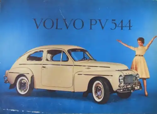 Volvo 544 Modellprogramm 1960 Automobilprospekt (4098)