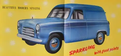 Ford Thames 300E Van Modellprogramm 1954 Lastwagenprospekt (4109)