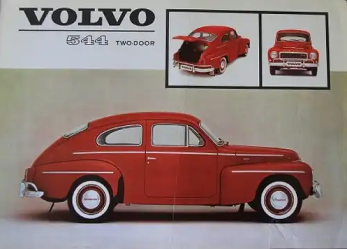 Volvo 544 Two-Door Modellprogramm 1962 Automobilprospekt (4115)