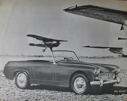 MG Midget Cabriolet Modellprogramm 1961 Automobilprospekt (4121)