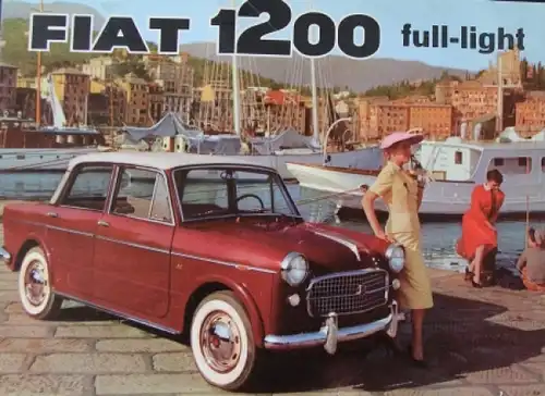 Fiat 1200 Modellprogramm 1959 Automobilprospekt (4122)