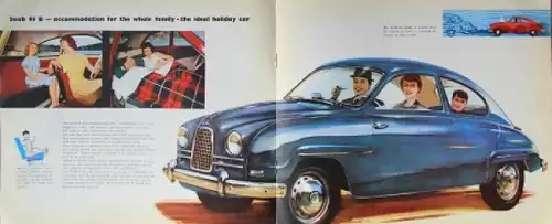 Saab 93 B Modellprogramm 1959 Automobilprospekt (4133)