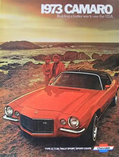 Chevrolet Camaro Modellprogramm 1973 Automobilprospekt (4140)