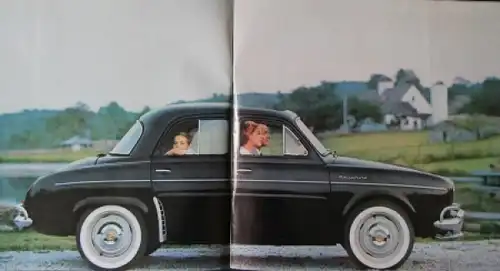 Renault Modellprogramm 1958  "Drivin is fun again" Automobilprospekt (4142)