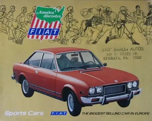 Fiat Modellprogramm 1973 "Sports Cars" Automobilprospekt (4145)