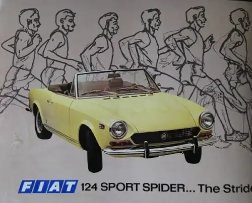 Fiat Modellprogramm 1973 "Sports Cars" Automobilprospekt (4145)
