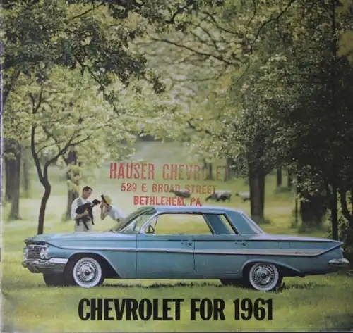 Chevrolet Modellprogramm 1961 Automobilprospekt (4147)