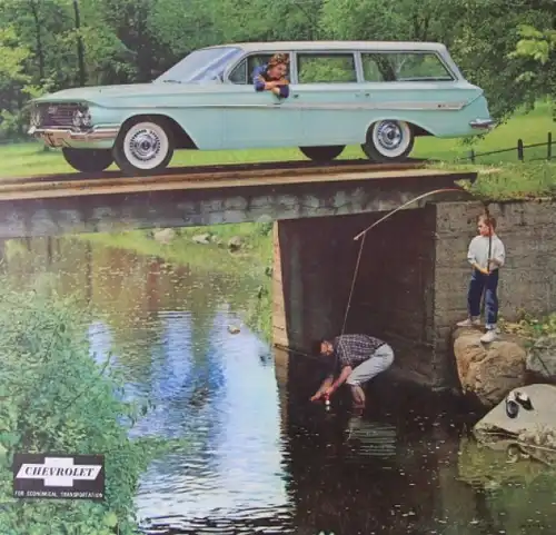 Chevrolet Modellprogramm 1961 Automobilprospekt (4147)
