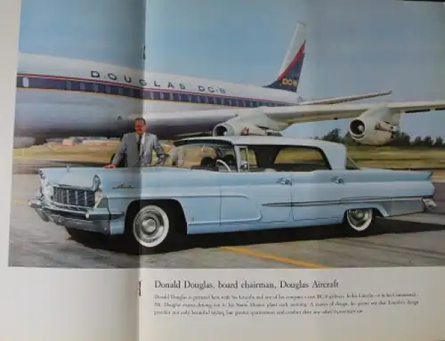 Lincoln Modellprogramm Mailer 1959 "Portaits of success" Automobilprospekt (4163)