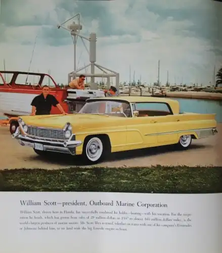 Lincoln Modellprogramm Mailer 1959 "Portaits of success" Automobilprospekt (4163)
