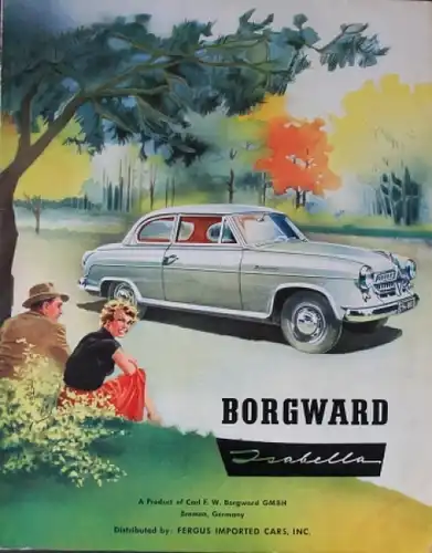 Borgward Isabella Modellprogramm 1955 Automobilprospekt (4170)