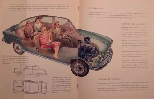 Borgward Isabella Modellprogramm 1955 Automobilprospekt (4170)