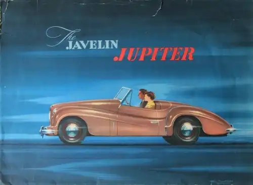 Jowett Javelin Jupiter Modellprogramm 1950 Automobilprospekt (4172)