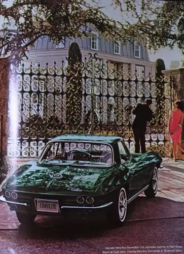 Chevrolet Corvette Sting Ray Modellprogramm 1965 Automobilprospekt (4183)