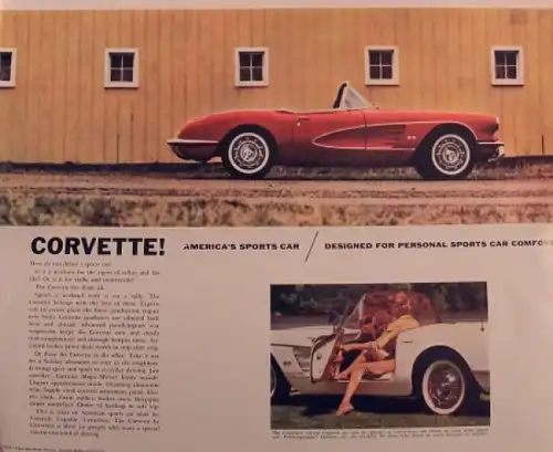 Chevrolet Corvette Modellprogramm 1960 Automobilprospekt (4186)