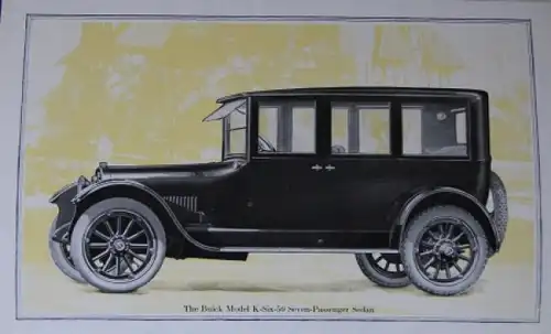 Buick Six Cylinder Modellprogramm 1920 Automobilprospekt (4194)
